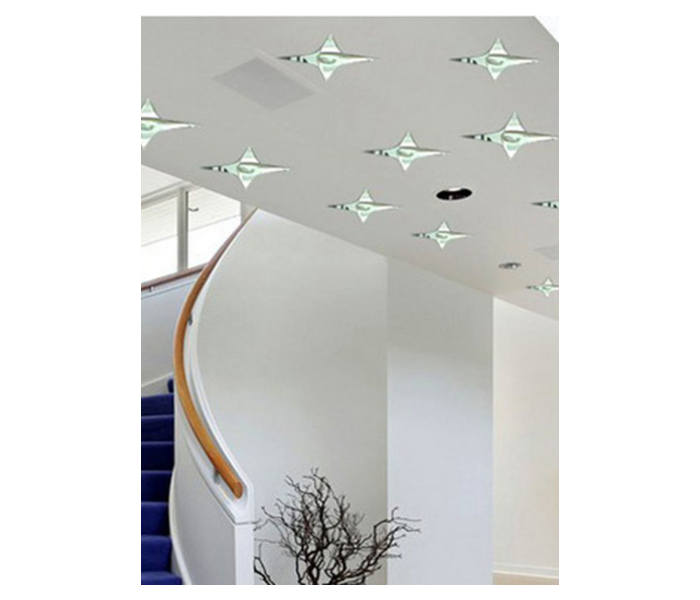 3D Stars Ceiling Decoration 125 x 100cm Wall Sticker - Silver 1 in UAE