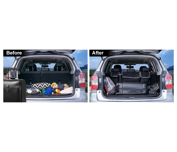 Generic Back Seat Car Trunk Organizer Black 2 in UAE
