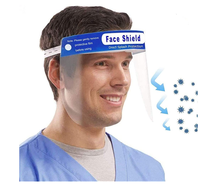Safety Face Shield Reusable Full Face Transparent Windproof Dustproof With Protective 1 in UAE