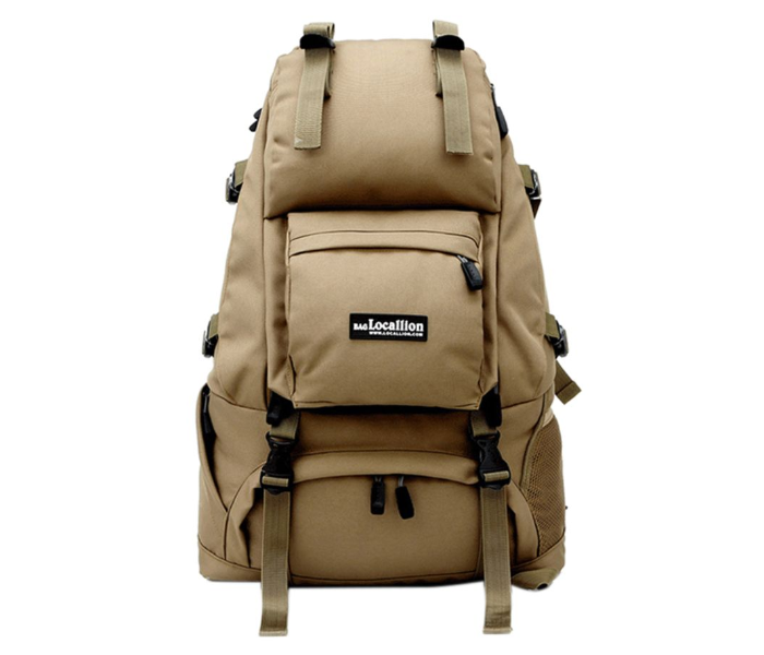 Waterproof Mountaineering Hiking Backpack - Khaki 1 in UAE