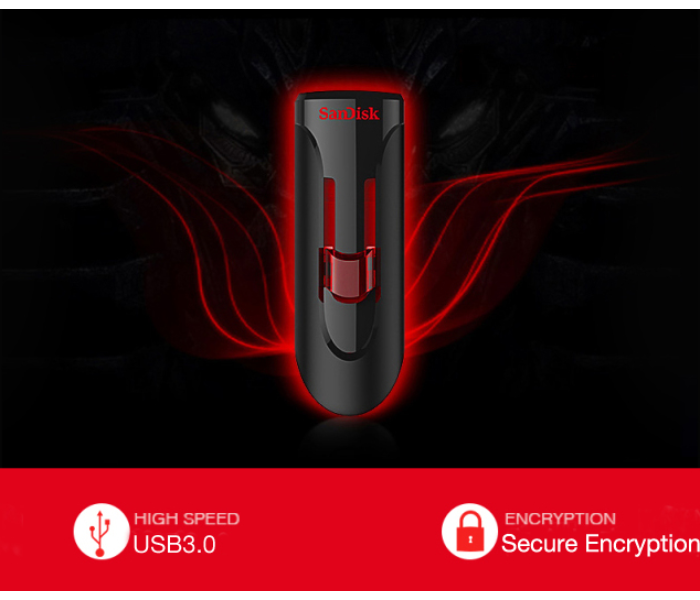 SanDisk 32GB Cruzer Glide USB 3.0 Flash Drive - Black 2 in UAE