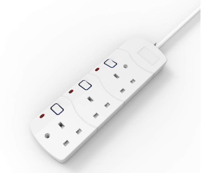 Geepas GES4083 3 Metre Portable Multi 3 Pin Socket 4 in UAE