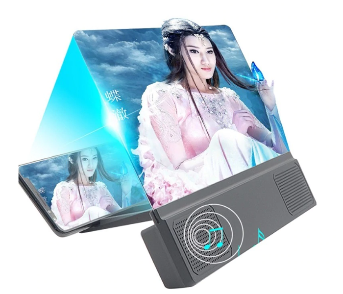 HD Mobile Phone Screen Magnifier 12 Inch 3D Blue Ray Universal Mobile Phone Screen Foldable by Aux 1 in OMAN