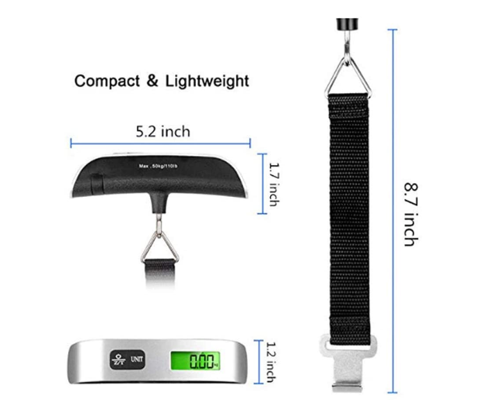 Generics Mini Portable Hanging Electronic Digital Weighing Scale - Black 4 in UAE