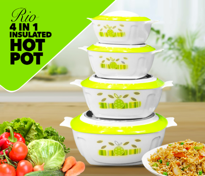Rio 4 in 1 Insulated Hot Pot Set Green 1 in UAE