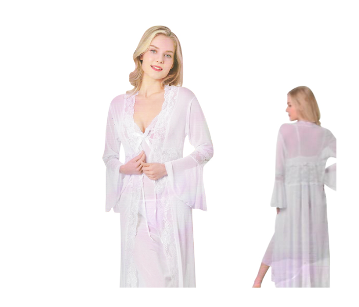 High Quality 3 pcs Night Wear - White 1 in OMAN