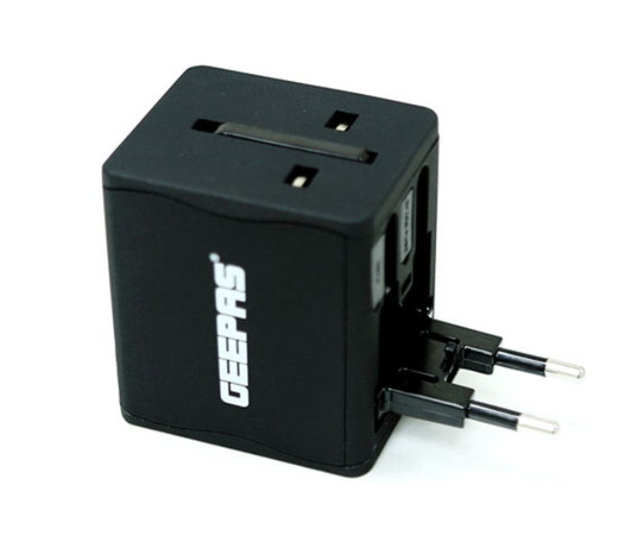 Geepas GA58020 Universal USB Adapter - Black 3 in OMAN