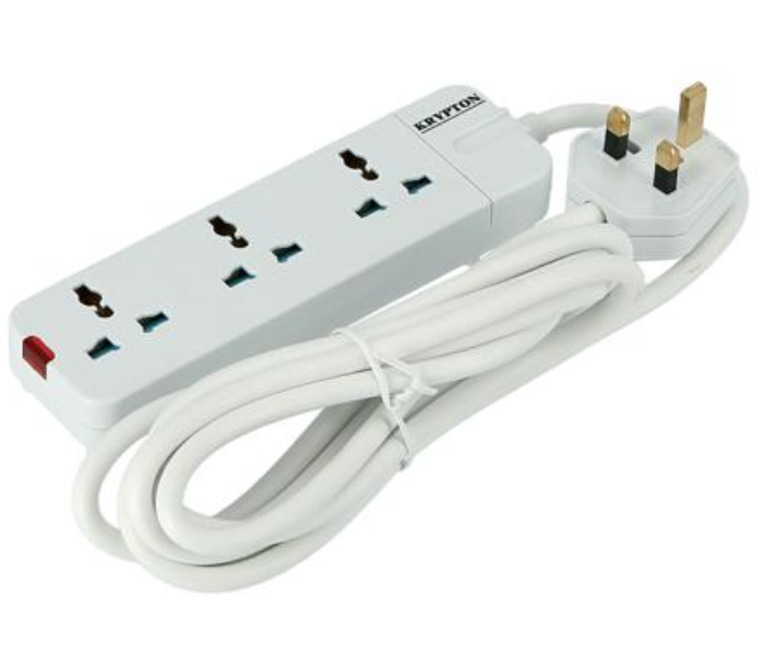 Krypton KNES5077 3 Way Extension Socket White 2 in OMAN