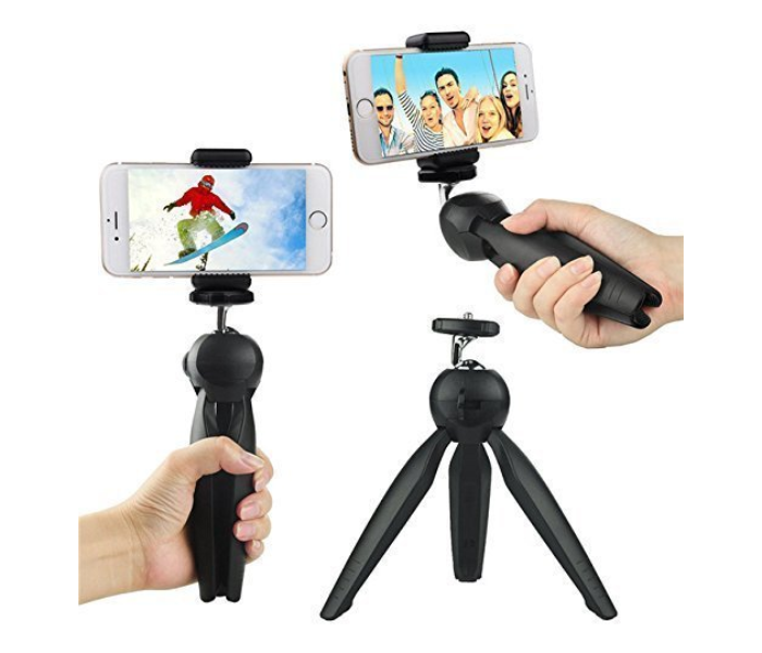 Generics XH228 Mini Flexible Tripod Stand for Camera and Smartphone - Black 1 in UAE