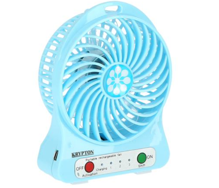 Krypton KNF6037 Mini Rechargeable Fan Blue 2 in UAE