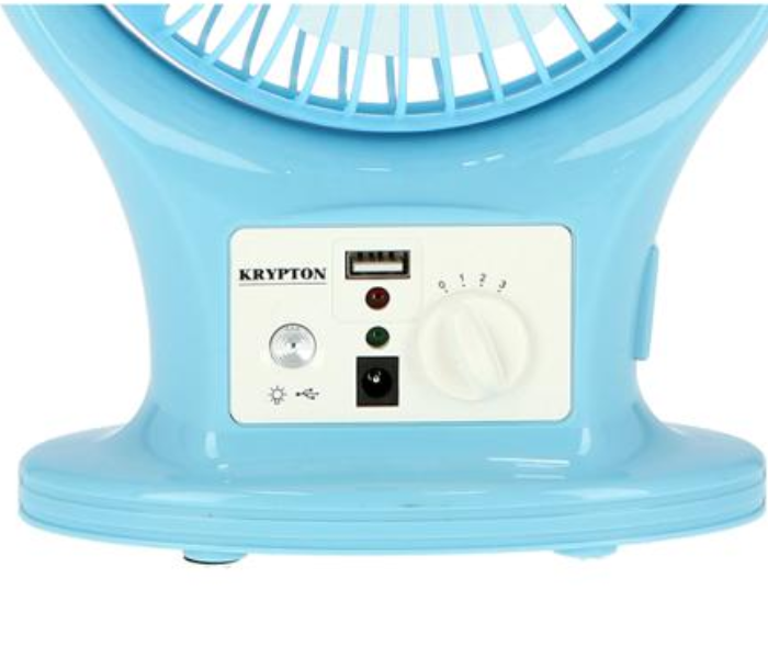 Krypton KNF6061 Rechargeable Fan with LED Lantern 3 in OMAN