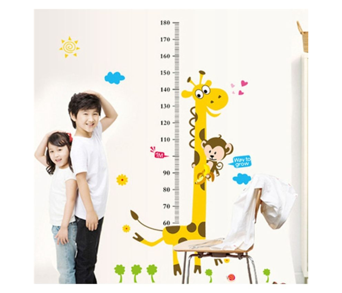 Giraffe Height Measurement 90x60 cm Wall Sticker 1 in UAE