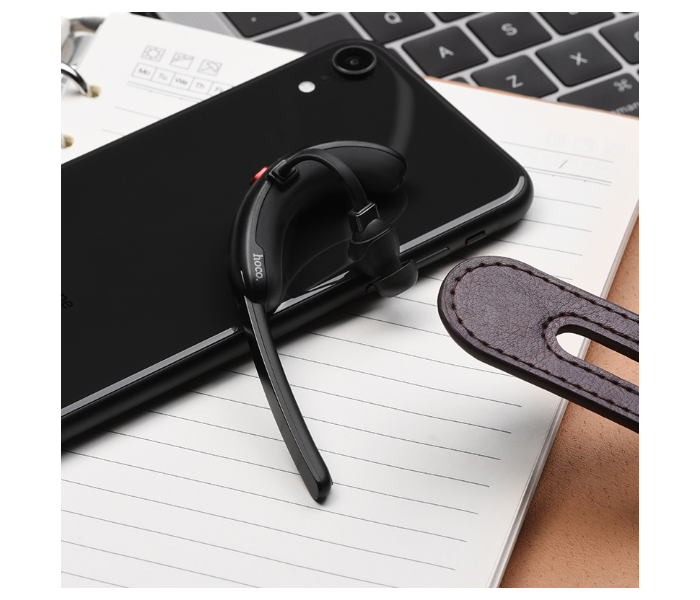 Hoco S7 Delight Wireless Single Ear Bluetooth Headset - Black 4 in UAE