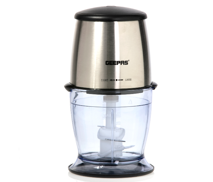 Geepas GC9896 550ml Double Blade Stainless Steel Chopper- Black and Silver 1 in UAE