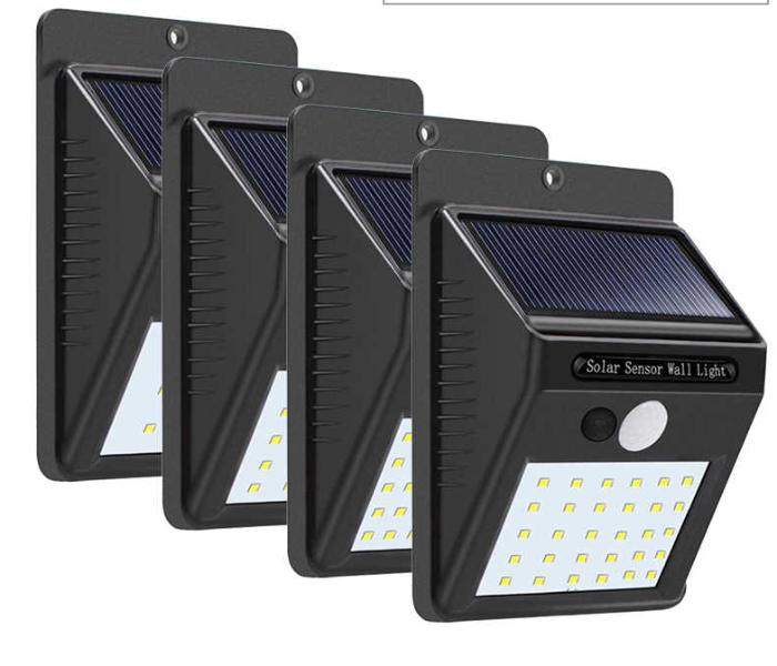 Generics 30 LED Solar Power PIR Motion Sensor Wall Light Lamp - Black 1 in UAE