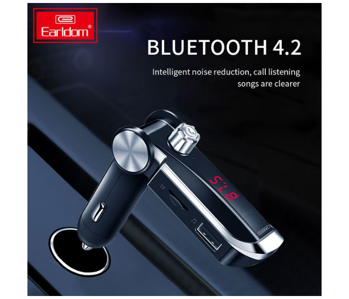 Earldom ETM39 Wireless FM and 3.1A Fast Charge Car Kit - Black 5 in UAE