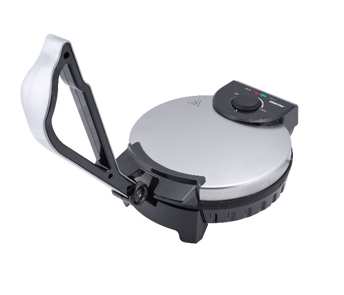 Geepas GCM6125 10 inch Chapathi Maker with Non-stick Cooking Plate - Black and Silver 5 in UAE