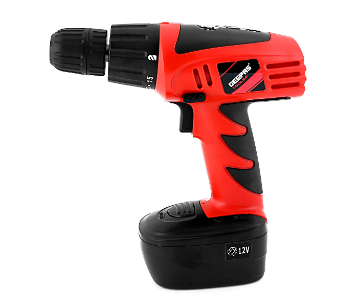 Geepas GCD7628 12V Cordless Drill - Red and Black (D) 2 in UAE