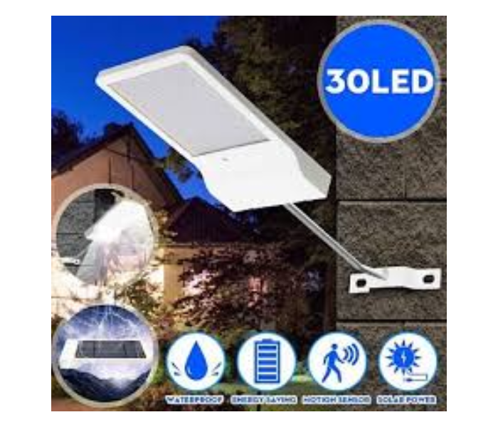 Generics 30 LED Solar 15W LED Outdoor Motion Sensor Night Light - White 1 in UAE