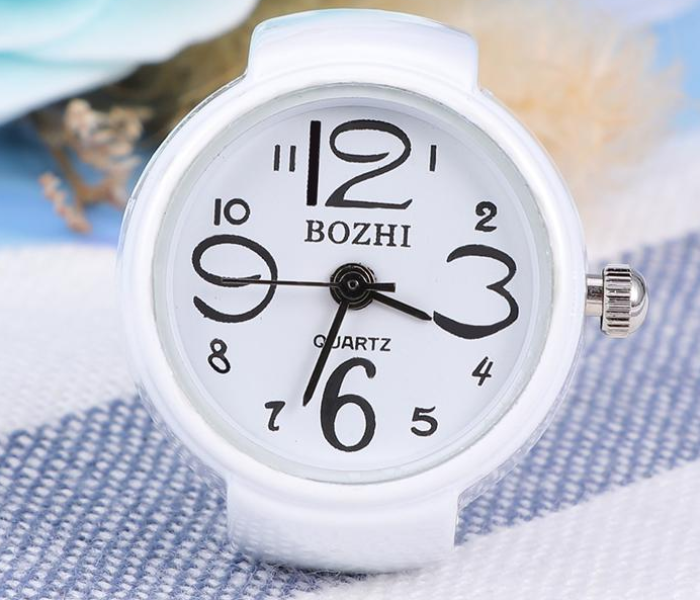 Finger Ring Fashion Exquisite Quartz Watch 1 Pc - White 1 in UAE