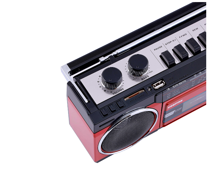 Geepas GCR13011 Radio Casset Recorder - Red & Black 3 in UAE