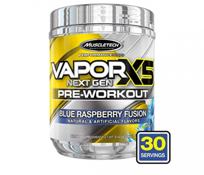 MuscleTech 30 Servings Performance Series Vapor X5 Next Gen Pre-Workout Powder - Blue Raspberry 1 in UAE