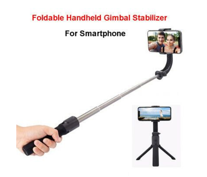 TikTok Zoom Bluetooth H5 Handheld Gimbal Stabilizer Selfie Stick USB for iPhone Smartphone 3 in UAE