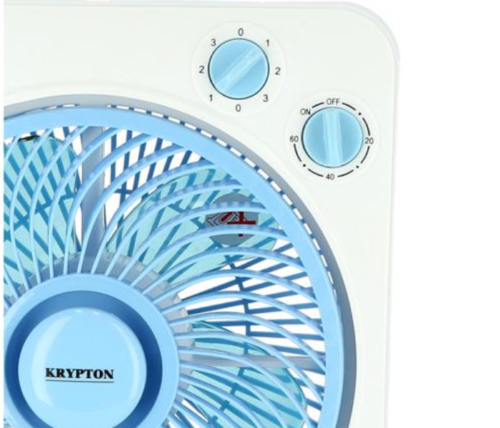 Krypton KNF6025 10-inch Box Fan - White & Blue 3 in UAE