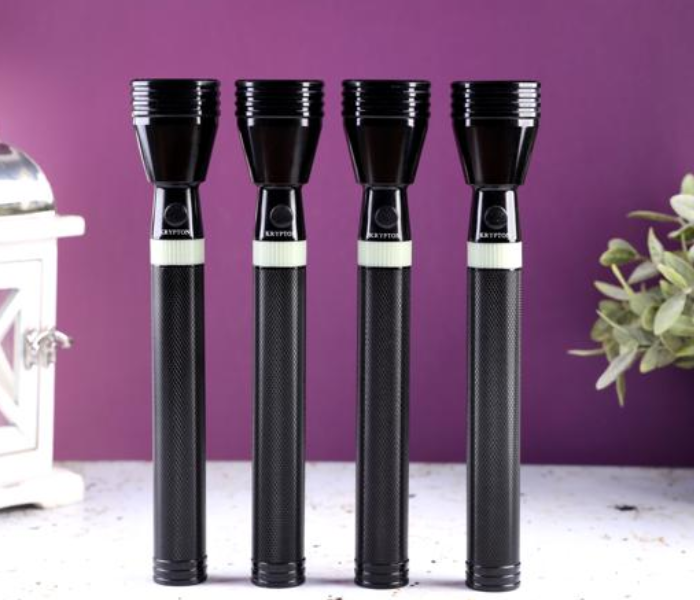 Krypton KNFL5040 4-in-1 Rechargeable LED Flash Light - Black 4 in UAE