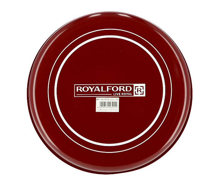 Royalford RF1145-RT 28cm Non Stick Round Tray - Red 4 in UAE