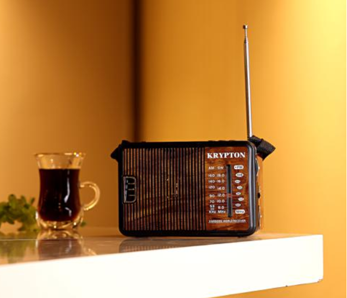 Krypton KNR5095 Rechargeable Radio with Emergency Light - Brown 5 in UAE