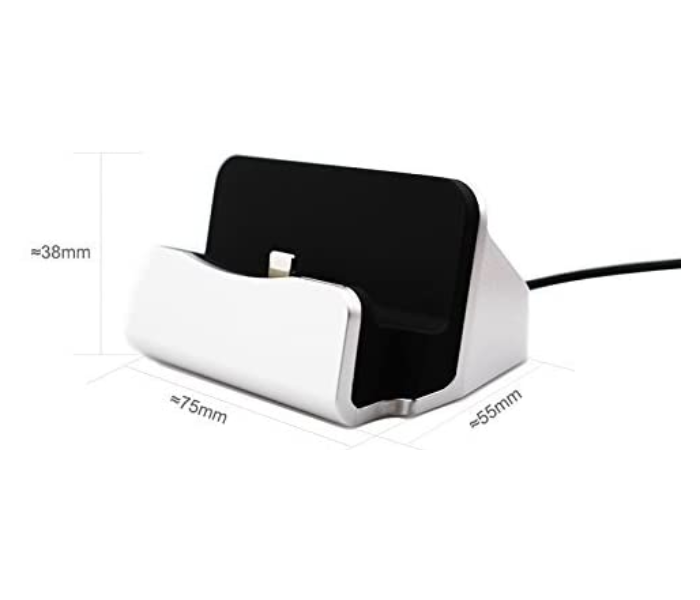 Generics Lightning iPhone USB Charging Dock Station For Apple Devices - Silver 4 in UAE