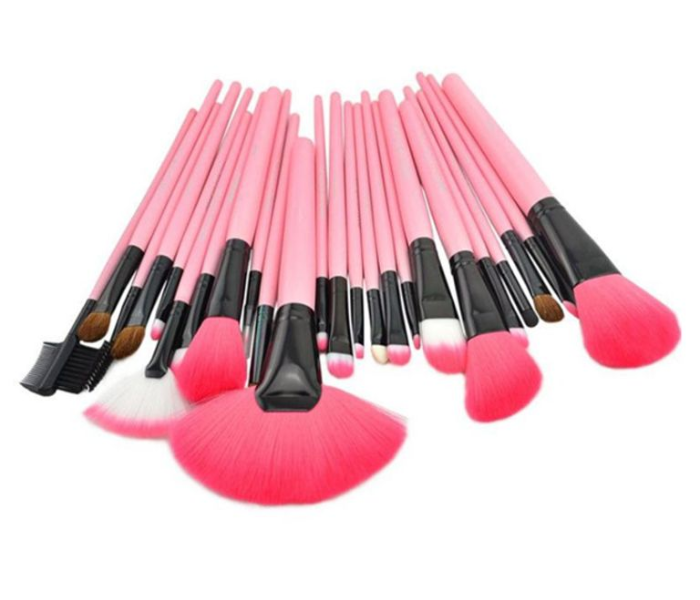 Professional 24 Pieces Makeup Brushes - Pink 1 in UAE