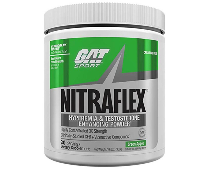 GAT Clinically Tested Nitraflex Testosterone Enhancing Pre Workout - Green Apple 1 in UAE