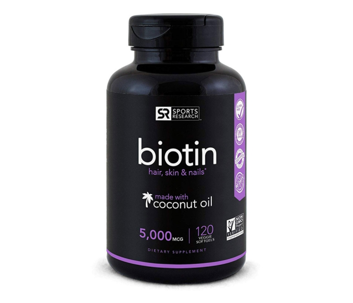 Sports Research Biotin 5000mcg Enhanced with Coconut Oil 1 in UAE