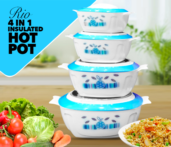 Rio 4 in 1 Insulated Hot Pot Set Blue 1 in UAE