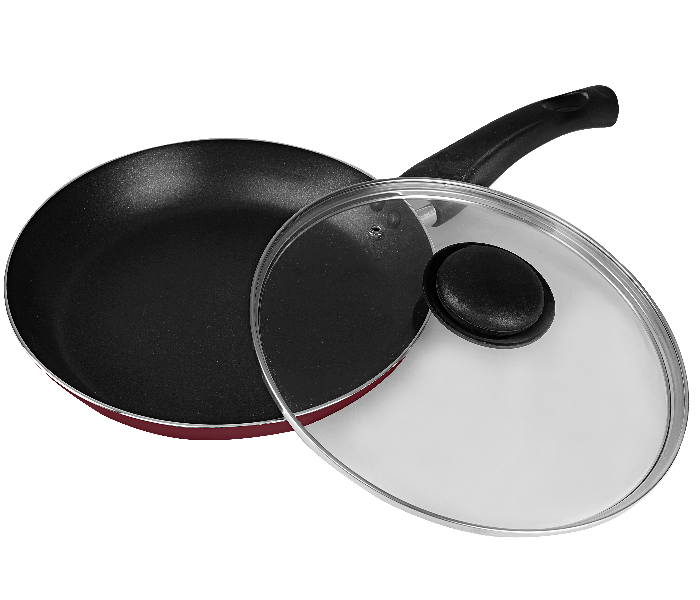 Royalford RF2952 26cm Non-Stick Fry Pan with Lid - Red 3 in UAE