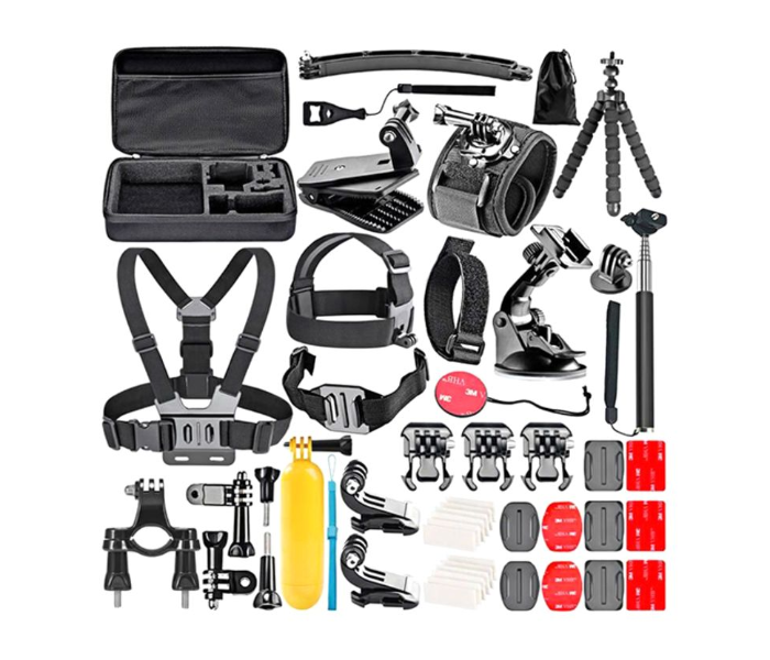 58 in 1 Universal Outdoor Sports Action Camera Accessories Kit - Black 1 in UAE