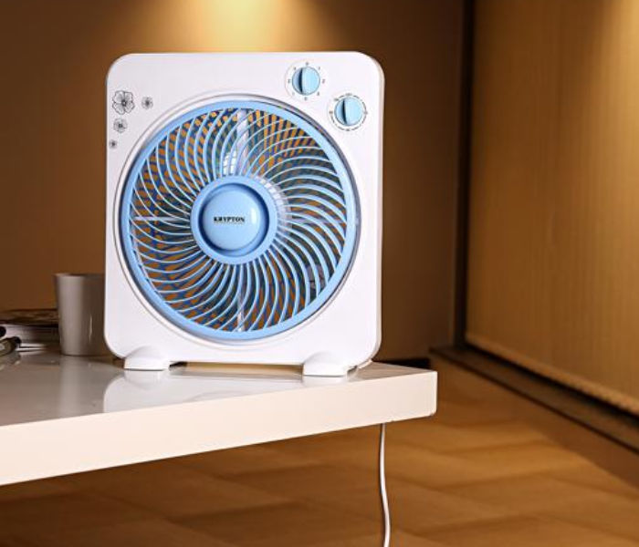 Krypton KNF6025 10-inch Box Fan - White & Blue 4 in UAE