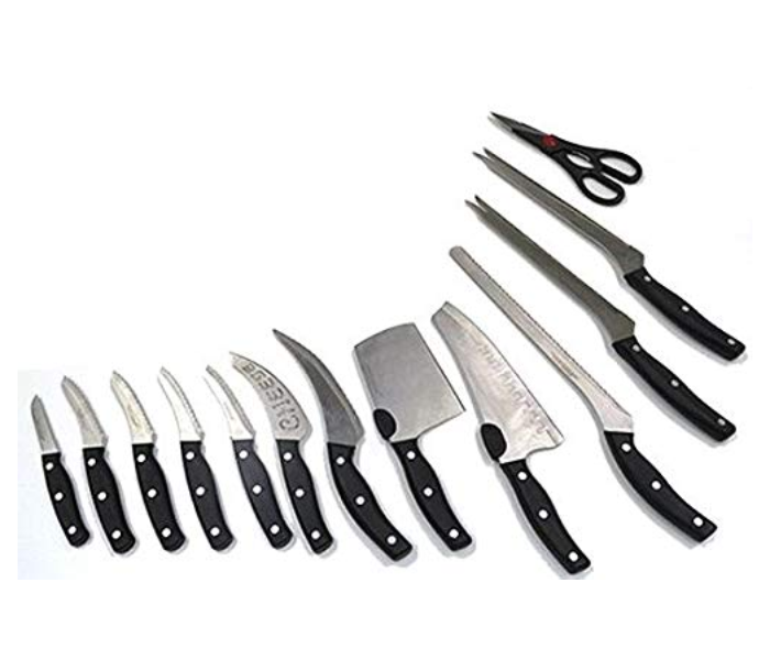 Generic 13-Piece Knife Set Black and Silver 1 in UAE