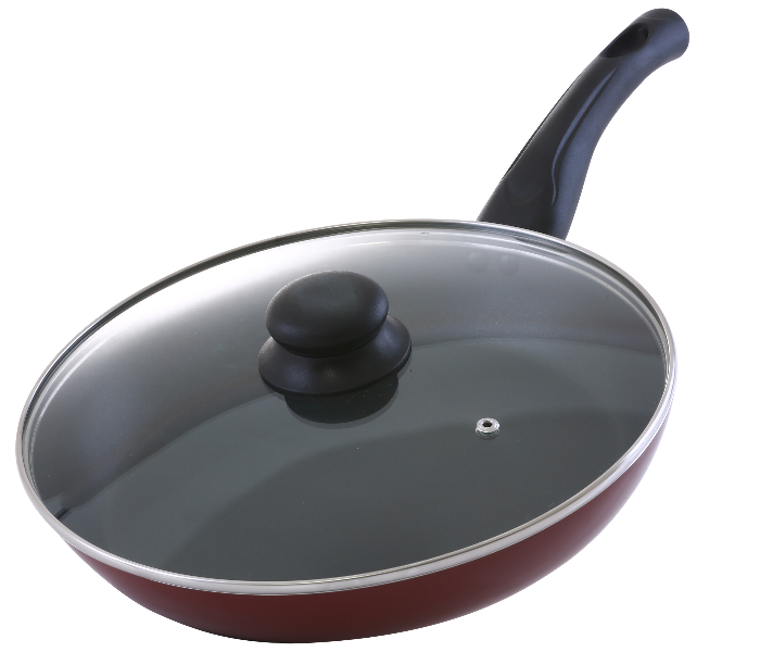 Royalford RF2950 22cm Fry Pan with Lid - Red 2 in UAE