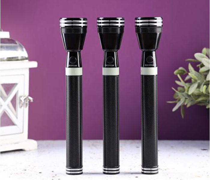 Krypton KNFL5039 3-in-1 Rechargeable LED Flash Light - Black 4 in UAE