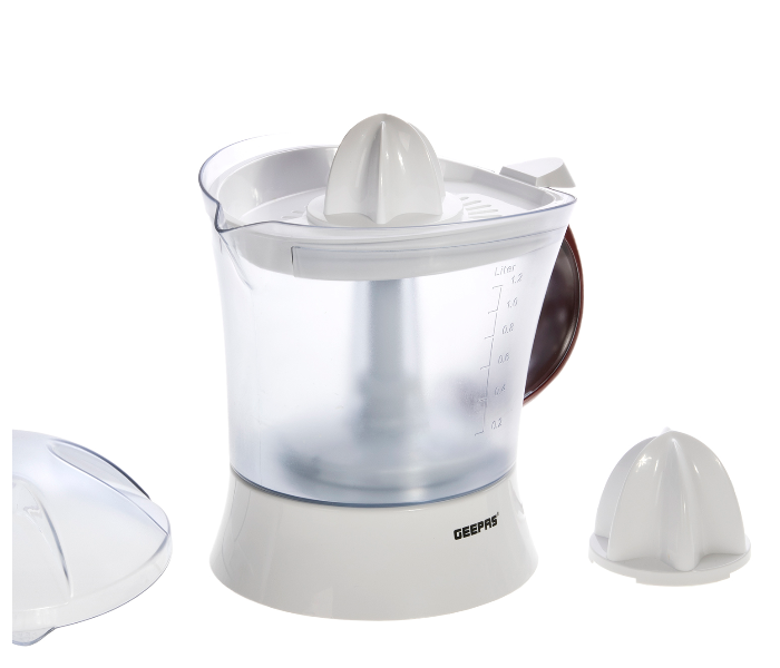 Geepas GCJ5384 1.2 Litre Citrus Juicer with Measuring Scale - White 3 in OMAN