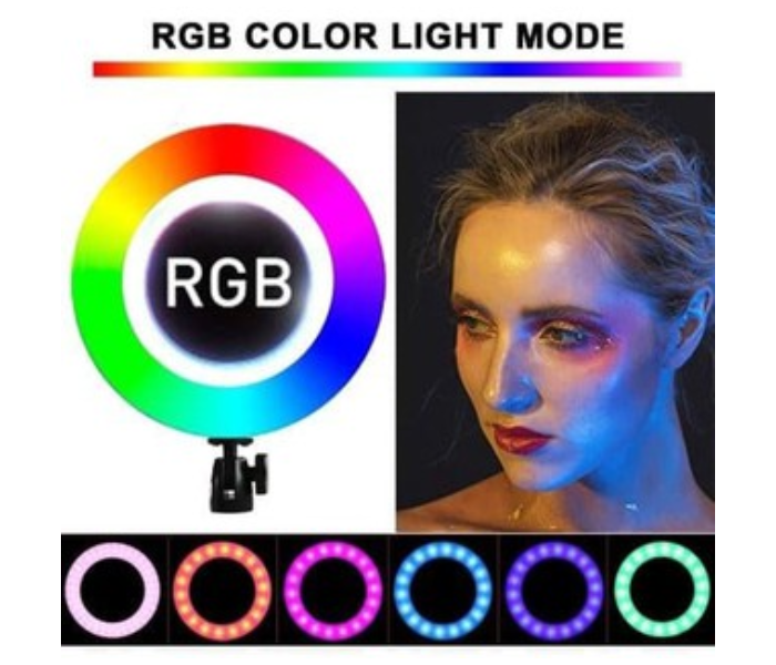 TikTok Ring Light RGB 33cm And Tripod Besi Led Rainbow Video LED 2 in UAE