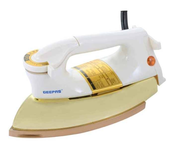 Geepas GDI2750 Dry Iron With Golden Cover - White 1 in UAE