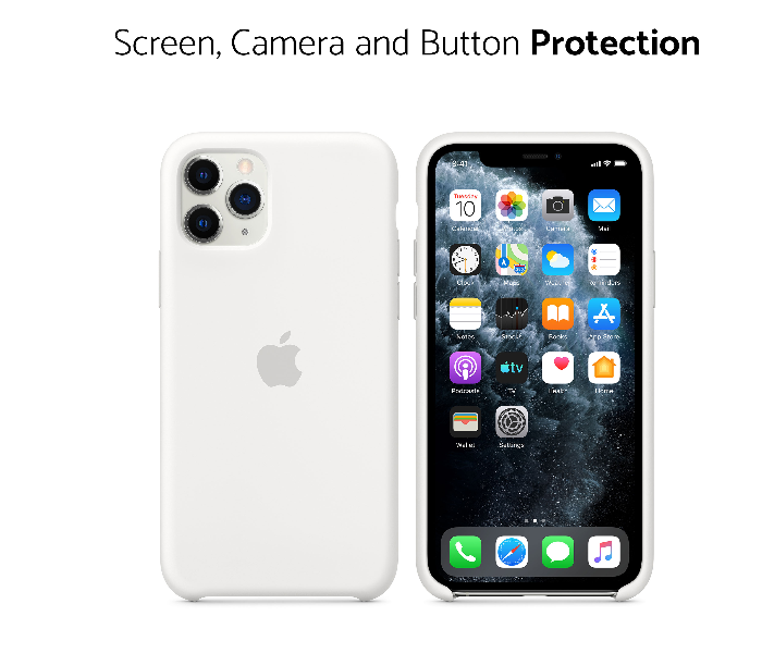 IQ Silicone Case Protector for Apple iPhone 11 Pro - Ceramic White 2 in UAE