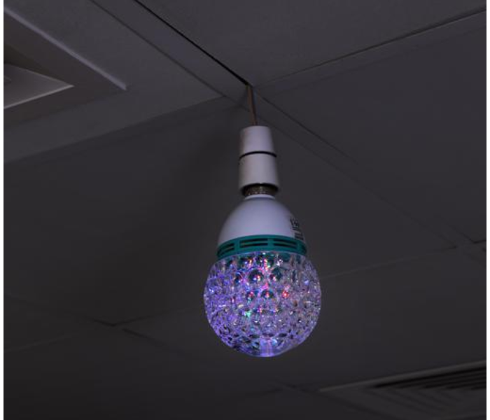Krypton KNESL5364 3X1W RGB Rotating Disco Led Bulb - White 4 in UAE