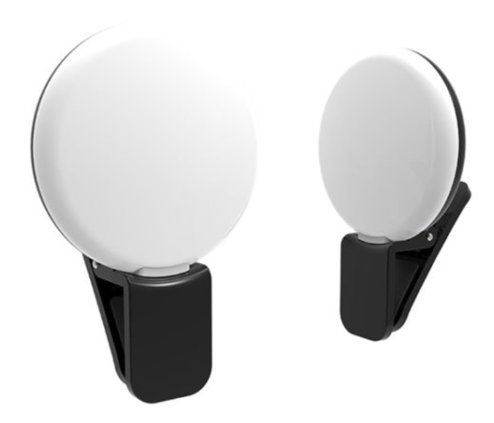 Portable USB Rechargeable LED Ring 3 Level Clip Light on iOS and Android Smartphones and Tablets 3 in KSA