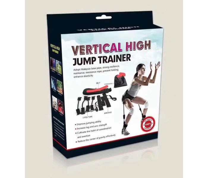 Vertical High Jump Gym Equipment Body Building Leg Power Trainer Bounce - Black 4 in OMAN