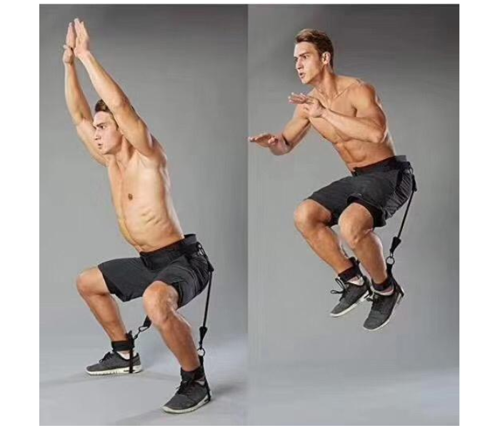 Vertical High Jump Gym Equipment Body Building Leg Power Trainer Bounce - Black 2 in OMAN